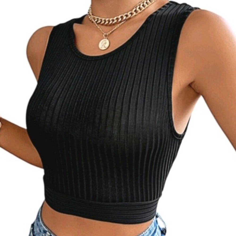 Women's Shein Sleeveless Crop Top Size S